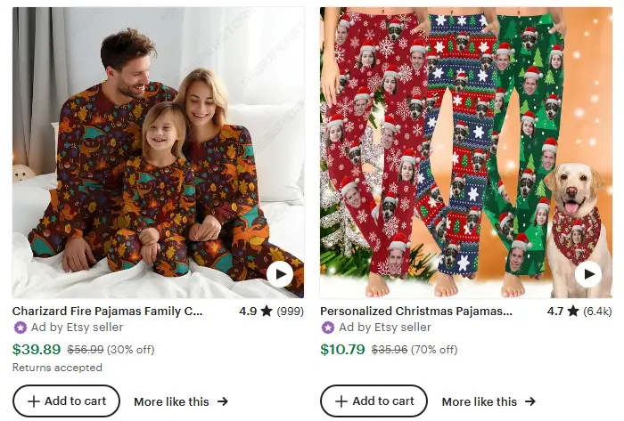 圣誕服飾六款爆款服飾之親子睡衣,家居服