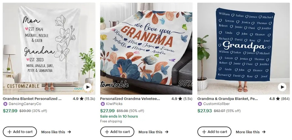 溫暖的個性定制毛毯創(chuàng)意之給祖母的禮物