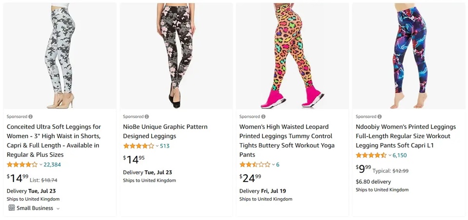 跨境選品，運(yùn)動(dòng)服品類緊身褲熱賣