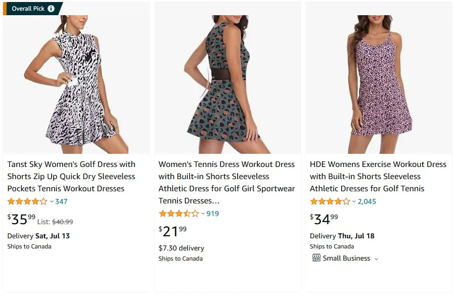 跨境選品，運(yùn)動(dòng)服品類裙子熱賣