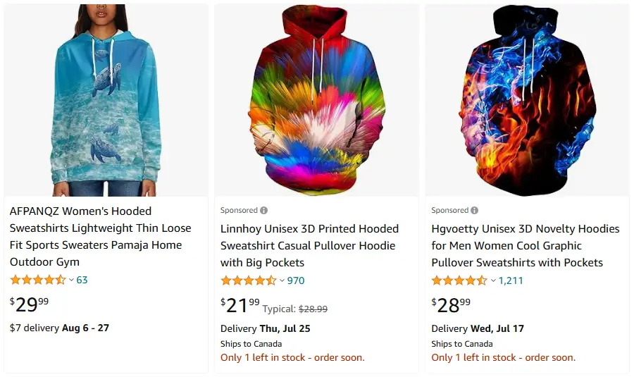 跨境選品，運(yùn)動(dòng)服品類連帽衛(wèi)衣熱賣