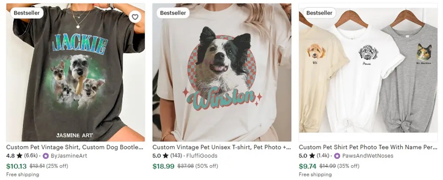 2025定制T恤設(shè)計方向之寵物